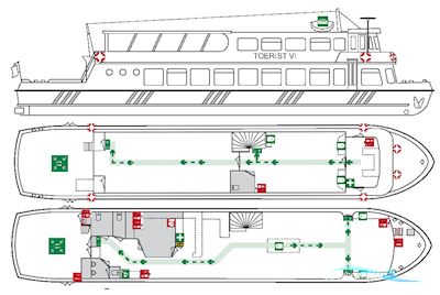 Dagpassagiersschip 250 Pers Arbejdsbåd 1992, med 2x Scania Vabis<br />2x DN9 40 motor, Holland