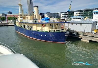 Passagerarskolmotorskepp M/S Origo Smyr Arbejdsbåd 1955, med Nohab Diesel-2takt ML4 423kwa motor, Sverige