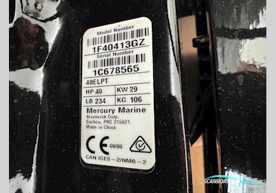 40 hk Mercury-Efi 4 Takt Elpt - Demo Bådmotor 2025, Danmark