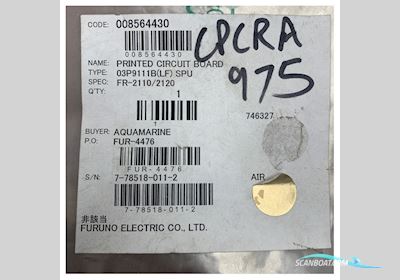 Furuno X-Band Radar SPU Board 03P9111B(LF) for FR-2110 / FR-2120 - 008-564-430 Bådtilbehør 2025, Holland