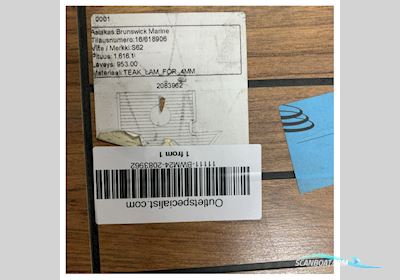 Uttern S62 Starboard Aft Laminated Teak Cockpit Floor Kit 4 mm - 2083962 Bådtilbehør 2025, Holland