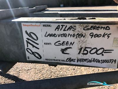 Stallingstrailer Atlas 1-Asser Geremd Bådtrailer 2024, Holland