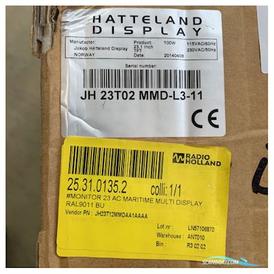 Hatteland JH23T02MMD 23 inch multifunctional marine display Båtsutrustning 2025, Holland