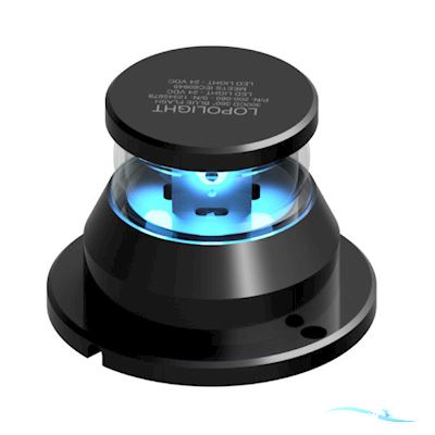 Lopolight 360 Degree Blue Strobe Navigation Light Black 200-060-B Double Flash Båtsutrustning 2025, Holland