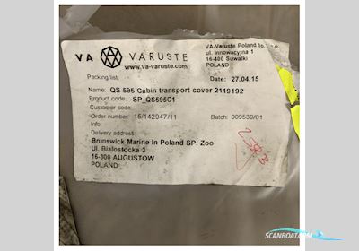 Quicksilver 595 Cabin Transport / Mooring boat cover grey - SP_QS595C1 Båtsutrustning 2026, Holland