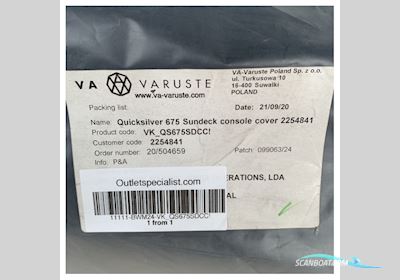 Quicksilver Activ 675 Sundeck Sunbrella Consolve Cover Black - VK_QS675Sdcc! Båtsutrustning 2025, Holland