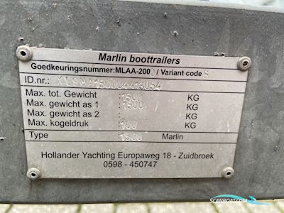 Marlin Enkelasser Geremd Båttrailer 2005, Holland