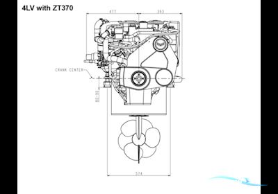 Yanmar 4LV150 ZT370 Boat engine 2024, Denmark