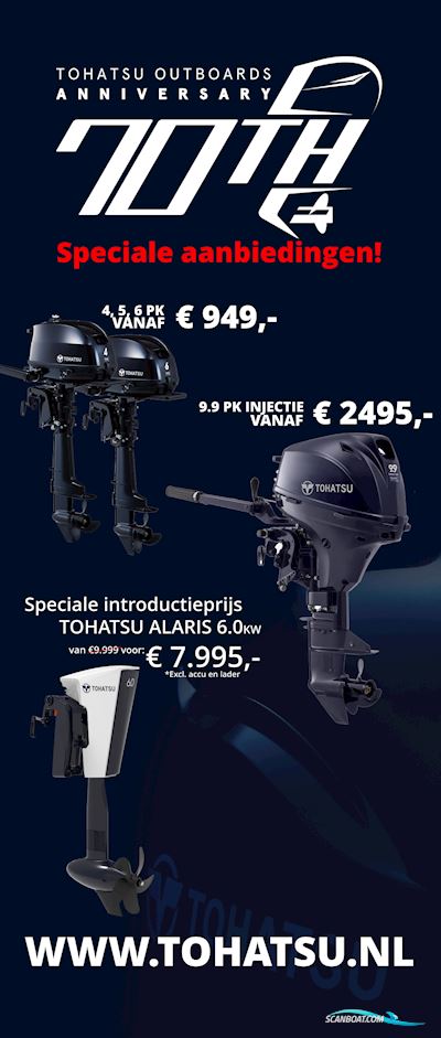 Tohatsu 6 PK Kortstaart Met 5 Jaar Garantie Boatengine 2026, The Netherlands