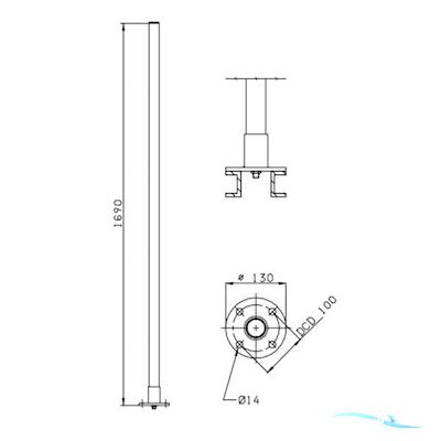 Comrod Antenna Vhf AV8 1.7 m 2 Dbi 118-144 Mhz Boatequipment 2025, The Netherlands