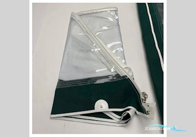 Uttern Green Canvas Boat Cover 5500DC Waterproof UV Resistant With Clear Window Boatequipment 2025, The Netherlands
