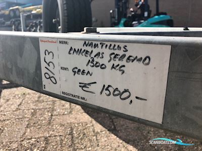 Nautilus Stallingstrailer 1-asser geremd Boattrailer 2024, The Netherlands