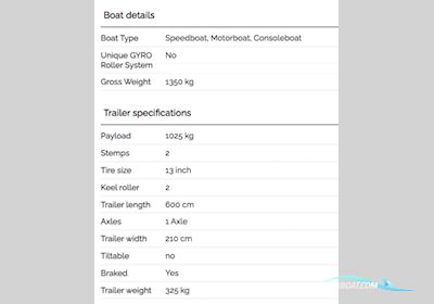 TILBUD! Vanclaes 1350 kg NY! Boattrailer 2024, Denmark