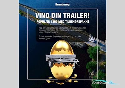 Brenderup 1203S m/presenning og næsehjul m/beslag - PÅSKEKAMPAGNE ! Bootstrailer 2025, Dänemark