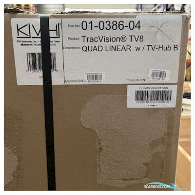 KVH TracVision TV8 81 cm satellite TV receiver with IP support - 01-0386-04 Bootszubehör 2025, Niederlande