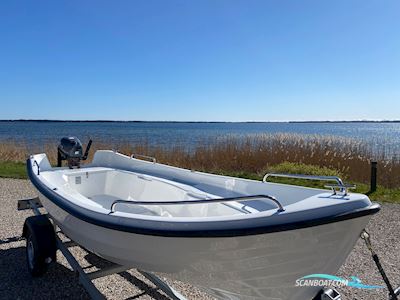 Fjordjollen 390 Fisk Dinghy 2024, met Yamaha F4Bmhs motor, Denemarken