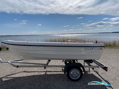 Fjordjollen 390 Fisk Dinghy 2024, met Yamaha F4Bmhs motor, Denemarken