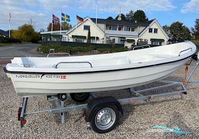 Fjordjollen 430 Fisk Med Motor Dinghy 2024, met Yamaha F4 motor, Denemarken