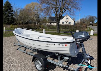 Fjordjollen 430 Fisk Dinghy 2024, with Yamaha F5Amhs engine, Denmark