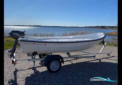 Fjordjollen 430 Fisk Dinghy 2024, met Yamaha F5Amhs motor, Denemarken