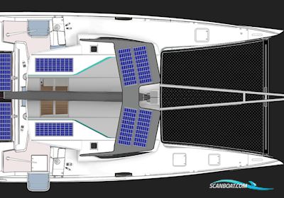 PS36 - Fast Container Ship Catamaran Flerskrogsbåd 2023, med 2 x El. Oceanvolt Set Engine motor, Danmark