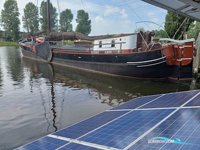 Klipperaak Met Vaste Ligplaats Almere Woonschip Zeilend Hausboot / Flussboot 1915, mit Daf motor, Niederlande