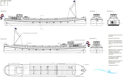 Luxe Motor Elizabeth III 42.46 casco  Hausboot / Flussboot 1921, Niederlande