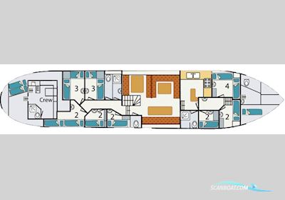 Charterklipper 20 Nachtgasten Huizen aan water 1905, met Daf<br />DD575 motor, The Netherlands