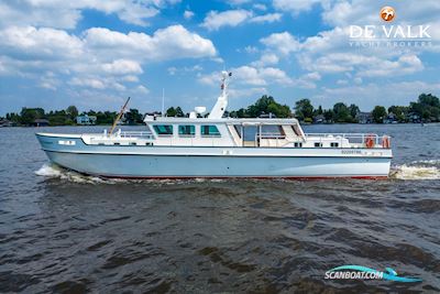 Houseboat MS Compagnon Huizen aan water 1965, met Daf motor, The Netherlands