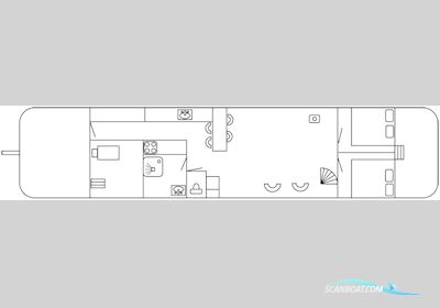 Museale Zeiltjalk 20.40 met UBC Huizen aan water 1877, met Mitsubishi<br />S6E motor, The Netherlands