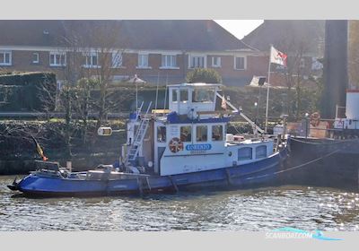 Sleep / Duwboot 17.58 met UBC Huizen aan water 1951, met Stork Ricardo<br />AR216 motor, The Netherlands