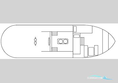 Sleepboot Amsterdammer 13.97 Huizen aan water 1932, met Industrie<br />2VD5 motor, The Netherlands