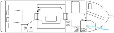 Vri-Jon Contessa 40 Huizen aan water 1995, met DAF<br />615 motor, The Netherlands