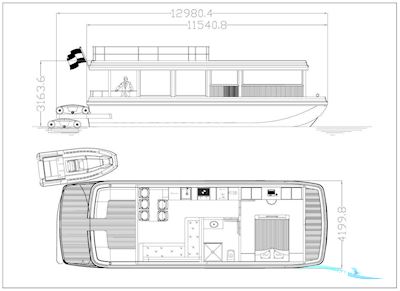 Divinavi M-420 Houseboat Single Level Hus- / Bobåd / Flodbåd 2024, Holland