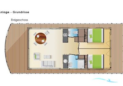 Floating House 44-2 Hus- / Bobåd / Flodbåd 2017, Tyskland