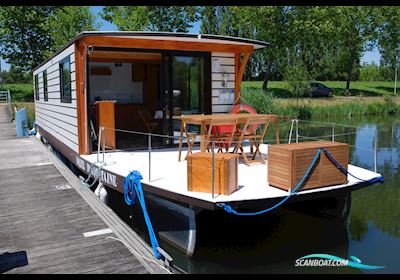 Solar Electrische Houseboat Catamaran Coche Standaard Hus- / Bobåd / Flodbåd 2024, med Epropulsion motor, Frankrig