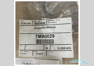 Vetus Trc125SV Stainless Steel Transom Exhaust Connection 125 mm Hus- / Bobåt / Flodbåd 2025, Holland
