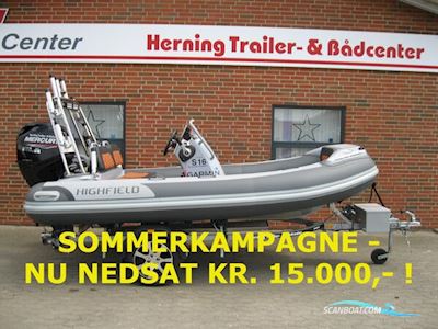 Highfield CL380DL m/Mercury F60 hk Efi 4-Takt og Brenderup Trailer - NU Nedsat KR. 15.000,- ! Inflatable / Rib 2025, with Mercury engine, Denmark