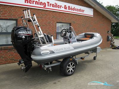 Highfield CL380DL m/Mercury F60 hk Efi 4-Takt og Brenderup Trailer - NU Nedsat KR. 15.000,- ! Inflatable / Rib 2025, with Mercury engine, Denmark