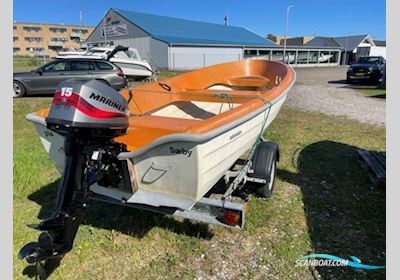 Askeladden jolle med Mariner 15 hk samt trailer Jolle 2025, Dänemark