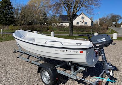 Komplet Bådsæt 430 Fisk, Variant 451, Yamaha F4 Jolle 2024, mit Yamaha F4 motor, Dänemark