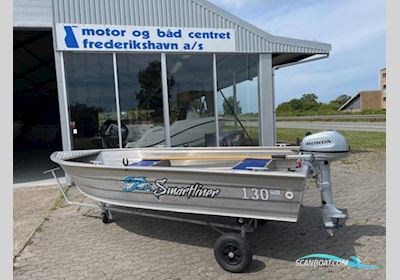 Smartliner 130 Alu Med Honda 6 hk Samt Jolle Vogn Jolle 2024, Danmark