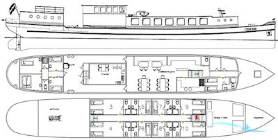Hotel / Passagiersschip 18 pass 18 pass Live a board / Riverboat 1897, with Scania<br />D81140 engine, The Netherlands