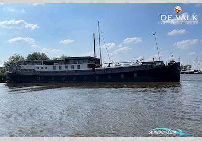 Houseboat Waterloft Luxemotor Live a board / Riverboat 1913, with Caterpilar engine, The Netherlands