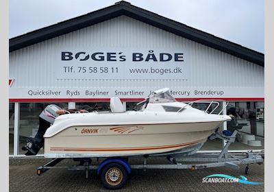 Ørnvik 470 Cruiser med 60 hk Mariner-EFI 4 takt og 1000 kg Brenderup bådtrailer - SOLGT Motorbåd 2007, med Mariner motor, Danmark