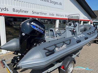 3D Tender X-PRO 535 RIB med F75 hk Mercury SeaPro 2,1L 4 takt EFI Motorbåd 2025, Danmark
