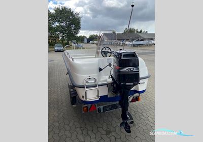 Askeladden 445 Hunter m/Mercury 40 hk 2-takt og Brenderup trailer Motorbåd 2000, med Mercury motor, Danmark