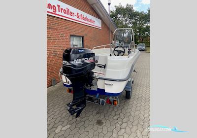 Askeladden 445 Hunter m/Mercury 40 hk 2-takt og Brenderup trailer Motorbåd 2000, med Mercury motor, Danmark