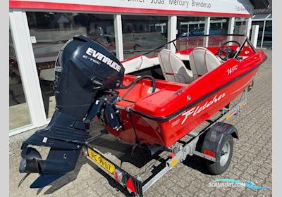 Fletcher 14 Gto Med 60 hk Evinrude E-Tec og 750 kg Trailer - Solgt Motorbåd 2008, med Evinrude E-Tec motor, Danmark