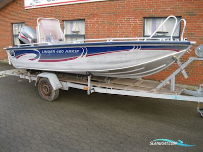 Linder Arkip 460 m/Mariner F60 hk Efi 4-Takt Motorbåd 2004, med Mariner motor, Danmark